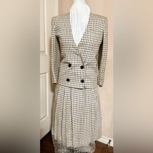 Tweed Open-Front Blazer & Skirt